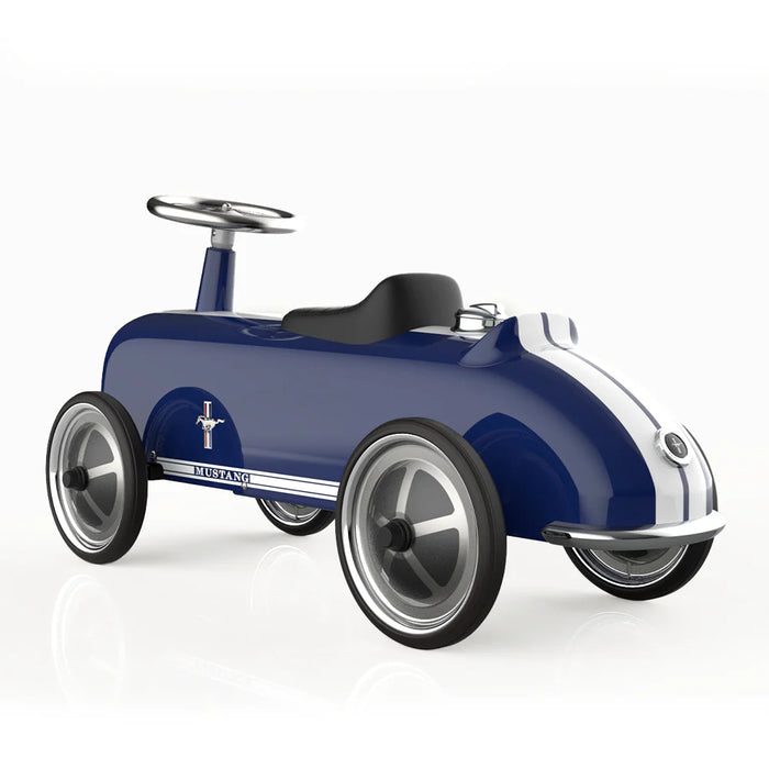 Baghera Ride-On Ford Mustang Blue Car for Kids 1–3 – Metal Retro Ride-On Toy