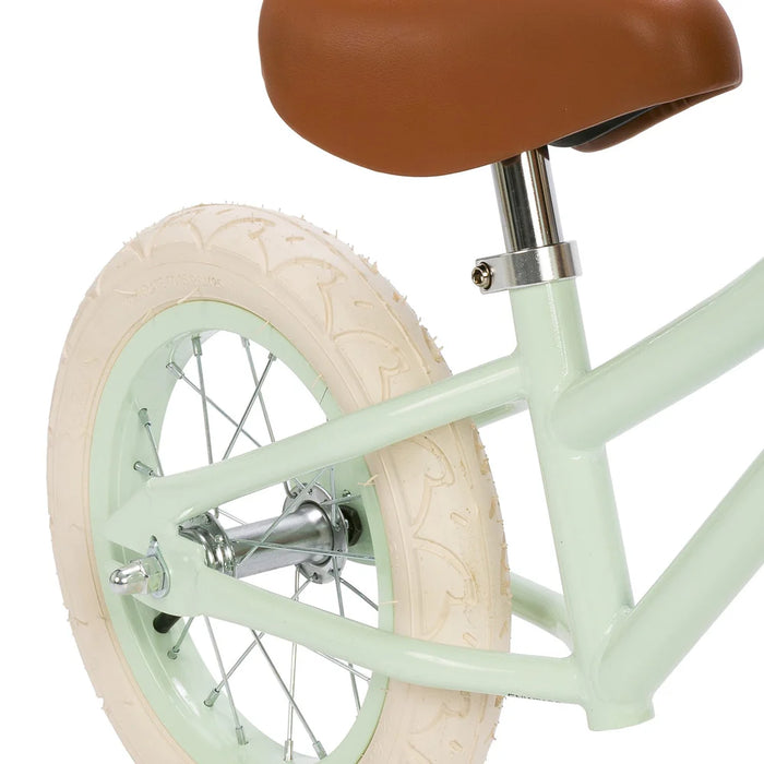 Banwood First Go 12" Balance Bike with Wicker Basket – Kids Training Bicycle