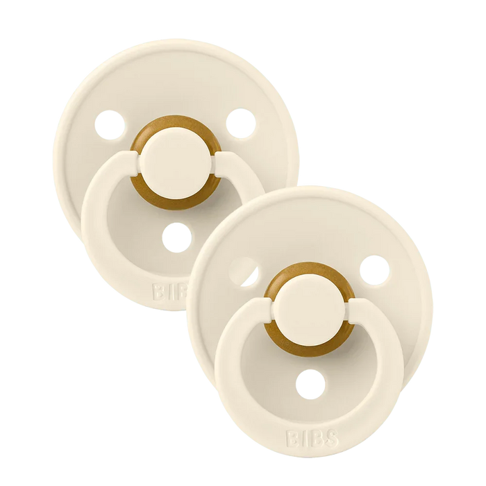 Bibs Original Colour Natural Rubber Pacifiers (1 colour) - 2 Pack