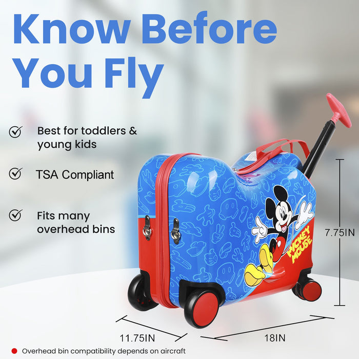 Valise à roulettes pour tout-petit Bioworld® Disney Mickey Mouse 46 cm (18 po)