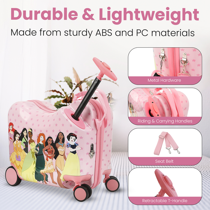 Bioworld® Disney Princesses Ride-On 18" Suitcase For Kids & Toddlers