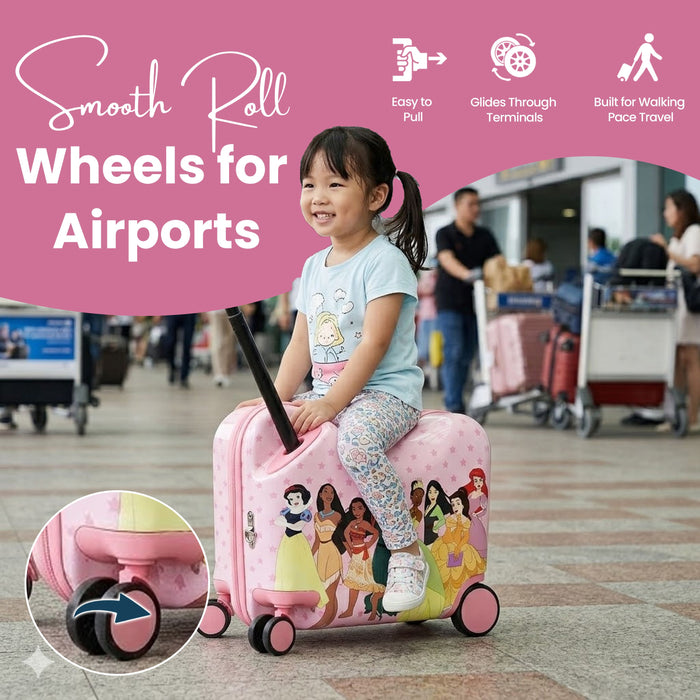 Bioworld® Disney Princesses Ride-On 18" Suitcase For Kids & Toddlers