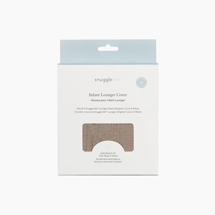 Snuggle me LoungerCurveCover organic cotton muslin