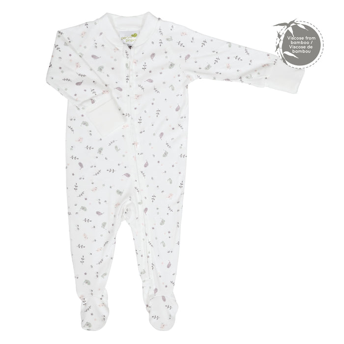 Pyjama pour bébé 1 pièce en bambou Perlimpinpin - Oiseaux
