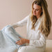 Snuggle me LoungerCurveCover organic cotton muslin