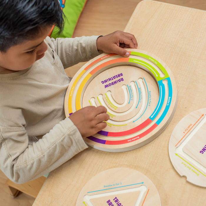 FDMT Open Joy Planche de respiration en bois pour enfants – Outil de pleine conscience et de régulation émotionnelle