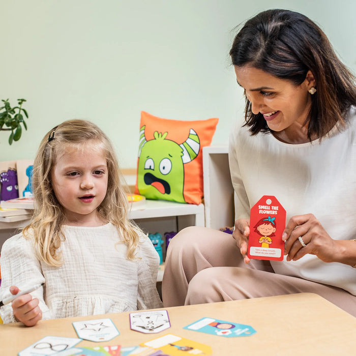 Cartes effaçables à sec Open Joy FDMT – Cartes apaisantes pour enfants | Régulation émotionnelle et pleine conscience