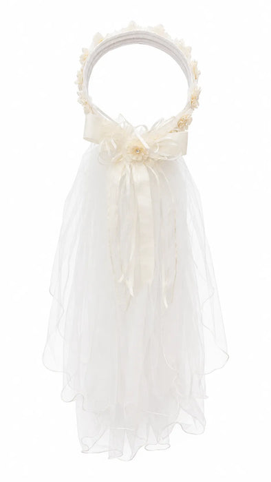 Fancy Kids® Ivory & White Floral Veil Headpiece