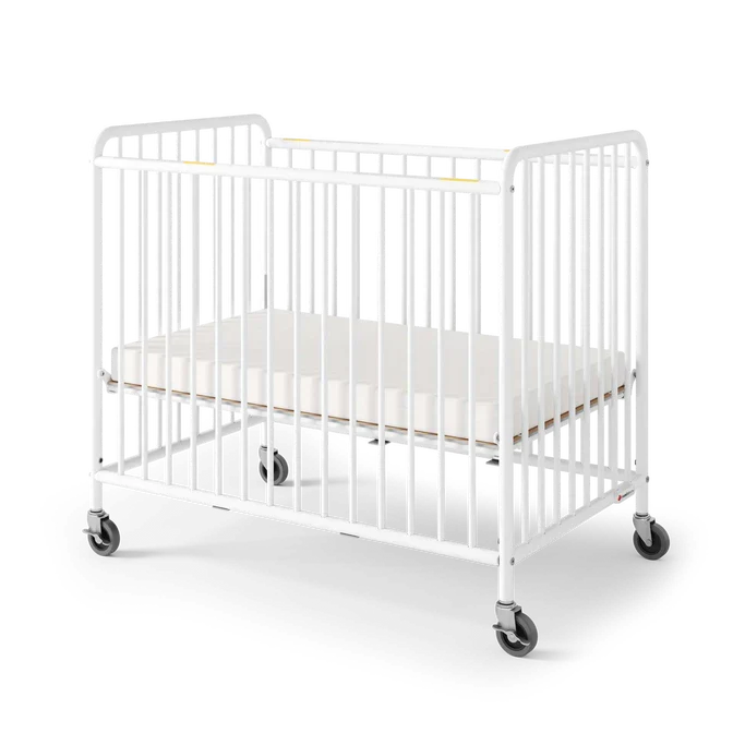 Foundations Chelsea Compact Metal Evacuation Crib – Slatted End Panels & Evacuation Ready
