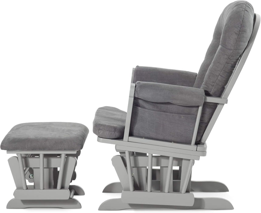 Child Craft Cozy Glider Chair Cool Grey/Dark Grey Profil view