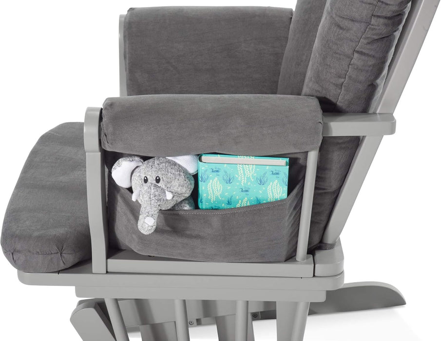 Child Craft Cozy Glider Chair Cool Grey/Dark Grey Storage Pocket