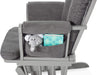 Child Craft Cozy Glider Chair Cool Grey/Dark Grey Storage Pocket