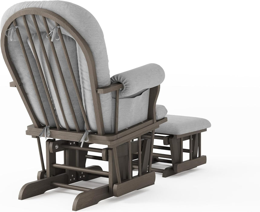 Child Craft Cozy Glider Chair Dapper Grey/Light Grey - back