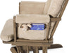 Child Craft Cozy Glider Chair Dusty Heather/Beige storage pocket