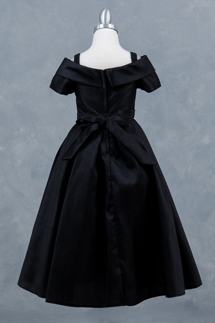 Robe de soirée élégante en satin à épaules dénudées pour fille Cinderella Couture® | 6 à 18 ans