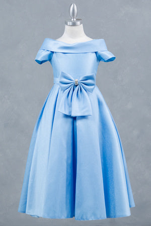 Robe de soirée élégante en satin à épaules dénudées pour fille Cinderella Couture® | 6 à 18 ans