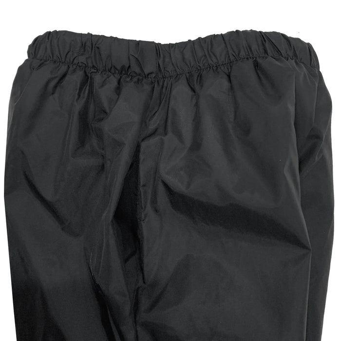 Conifere polar fleece-lined winter pants close-up showing elastic waistband and black fabric.