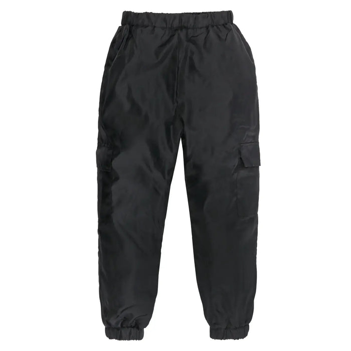Conifere polar fleece-lined winter pants in black shown on a plain white background.