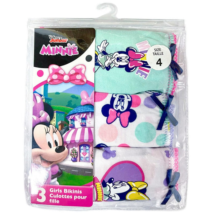 Jellifish Sous-vêtements Minnie Mouse de Disney pour filles - Paquet de 3