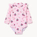 Disney Minnie Mouse pink long-sleeve rashguard swimsuit