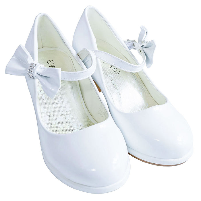 Formal Kids Wear Girls Dress Shoes for Kids with Bow – Sizes 1 to 8 (big kids)