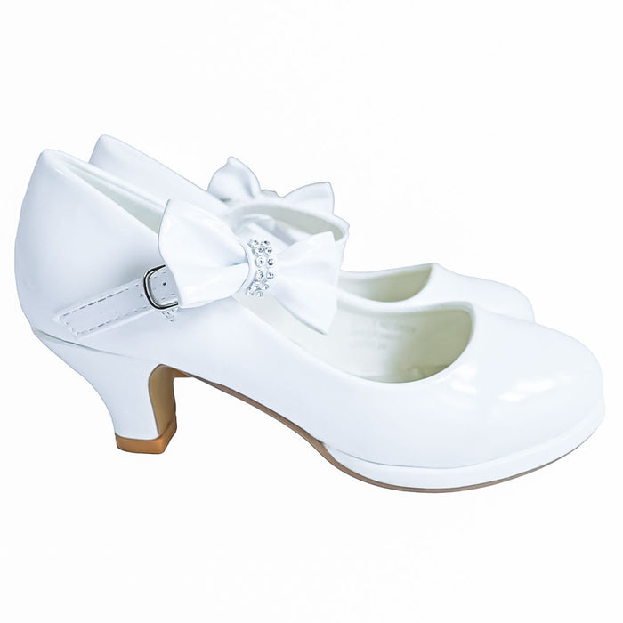 Formal Kids Wear Girls Dress Shoes for Kids with Bow – Sizes 1 to 8 (big kids)