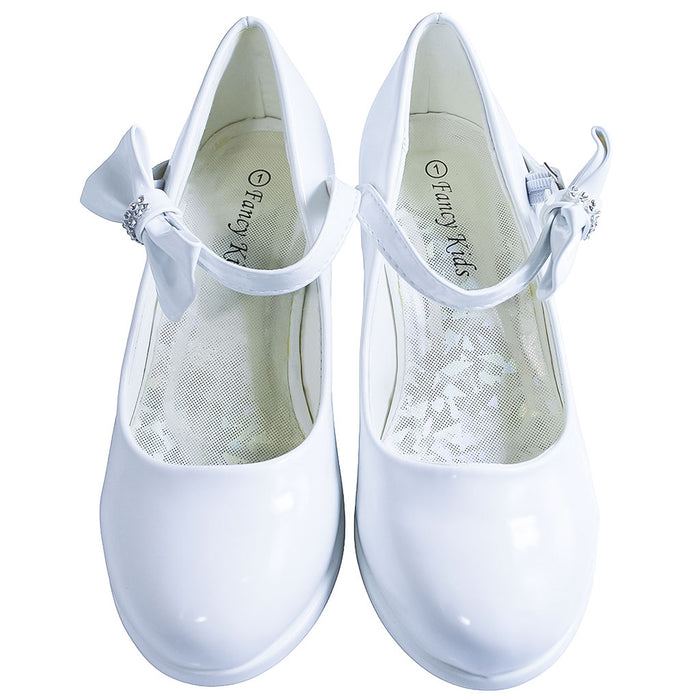 Formal Kids Wear Girls Dress Shoes for Kids with Bow – Sizes 1 to 8 (big kids)