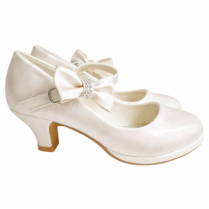 Formal Kids Wear Girls Dress Shoes for Kids with Bow – Sizes 1 to 8 (big kids)
