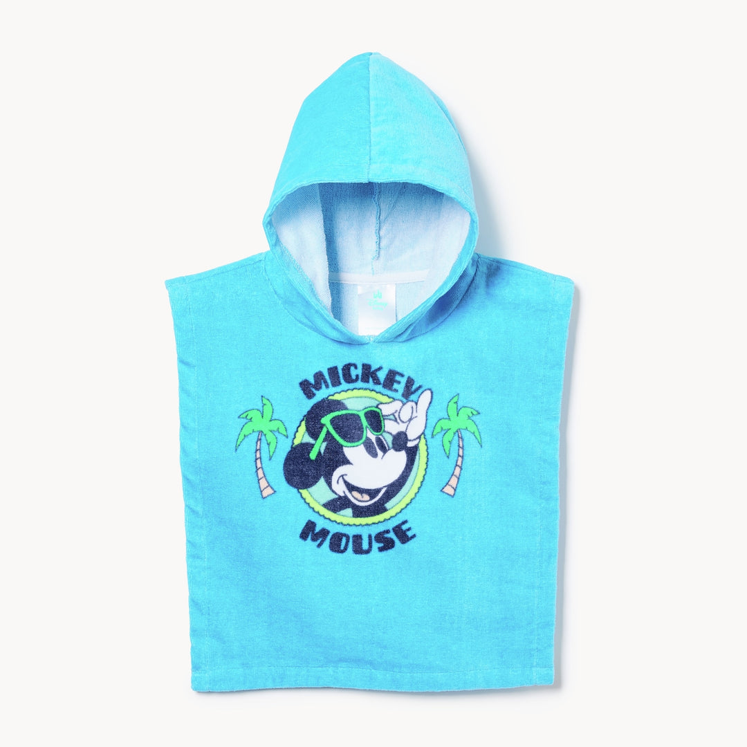 Serviette à capuchon Disney Mickey Mouse bleue