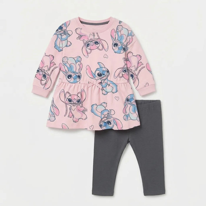 Disney Stitch & Angel Pink Set (0 to 24m)