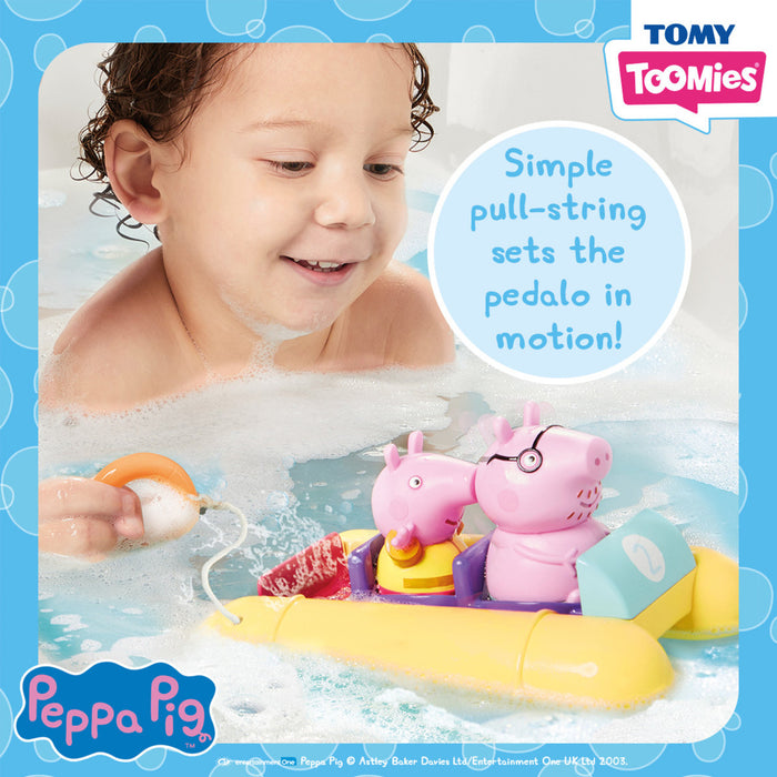 Tomy Toomies Peppa Pig Bath Toy Pull & Go Pedalo (18m+)