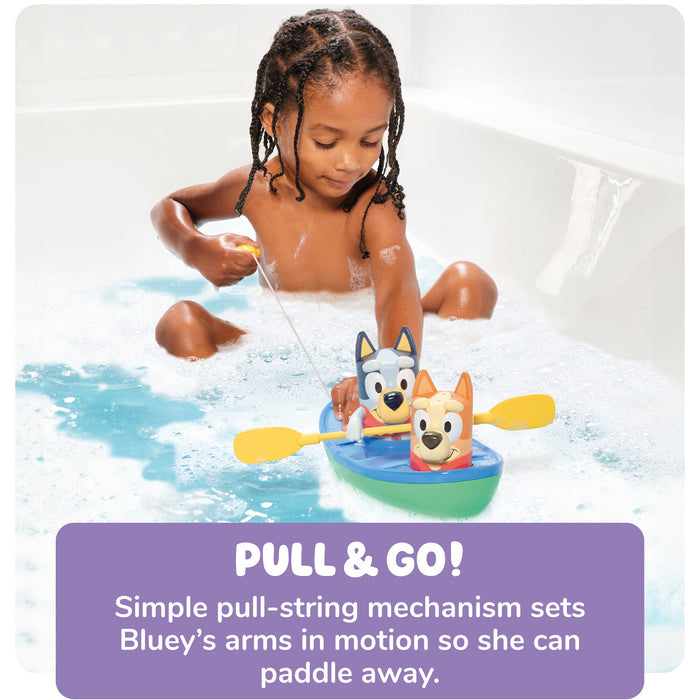 Jouet de bain canoë à tirer Bluey de Tomy Toomies 