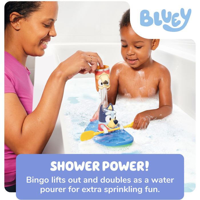 Jouet de bain canoë à tirer Bluey de Tomy Toomies 