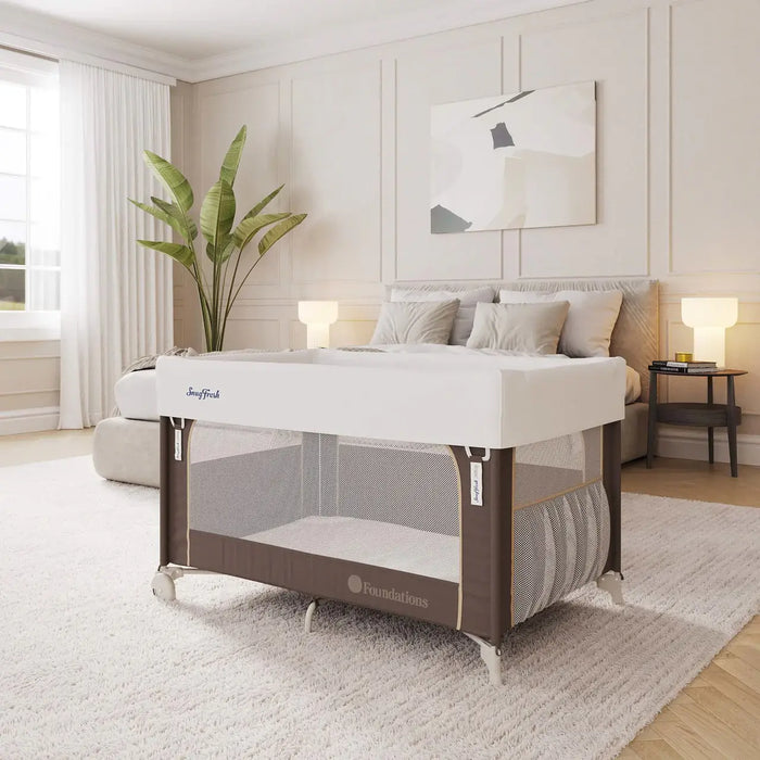 Foundations SnugFresh® Elite Travel Yard – Commercial-Grade Travel Crib & Infant Play Yard