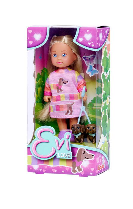 Evi Love® Doooogs Fashion Doll with Dachshund Puppies 3years+