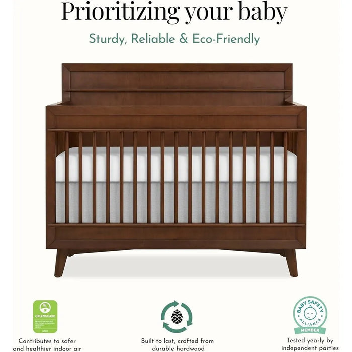 Evolur Antilia Mid Century 4-in-1 Convertible Crib