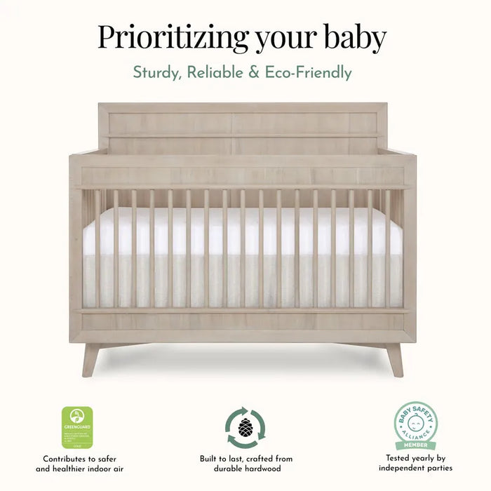 Evolur Antilia Mid Century 4-in-1 Convertible Crib