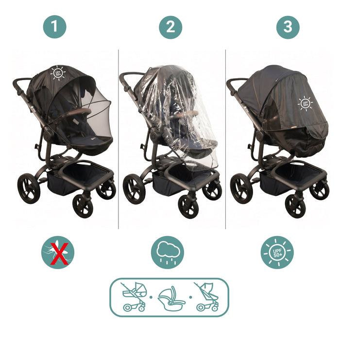 Ezimoov® 3-in-1 Convertible Stroller Cover
