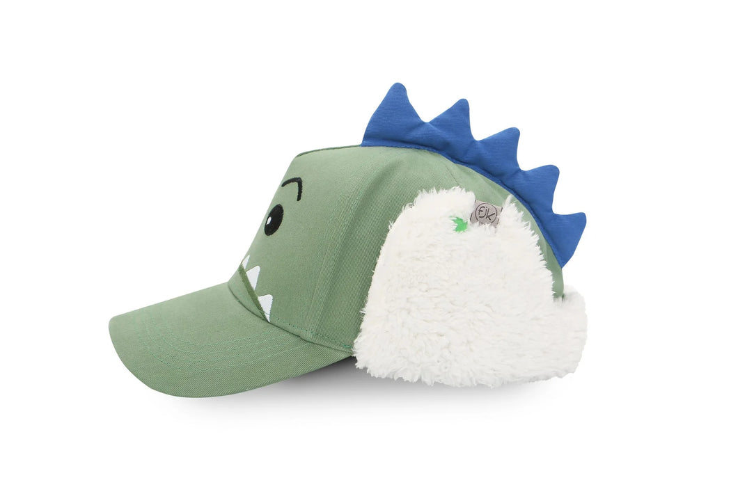 Casquettes 3D avec oreillettes en sherpa de Flapjack Kids - Dino