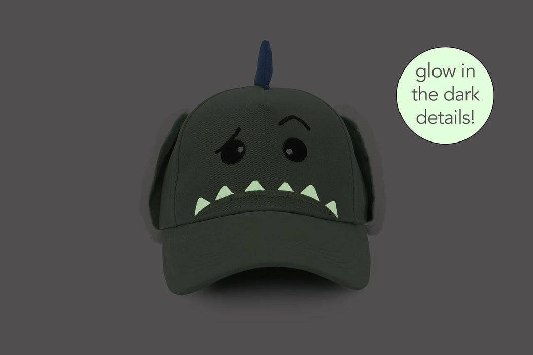Casquettes 3D avec oreillettes en sherpa de Flapjack Kids - Dino