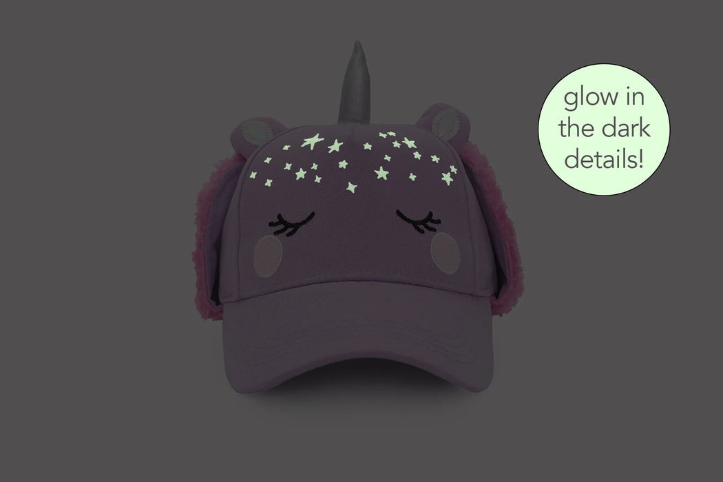 Casquettes 3D avec oreillettes de sherpa de Flapjack Kids - Licorne