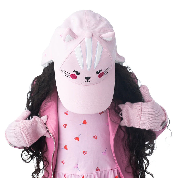 Flapjack Kids 3D Caps with Earflaps - Kitty Cat