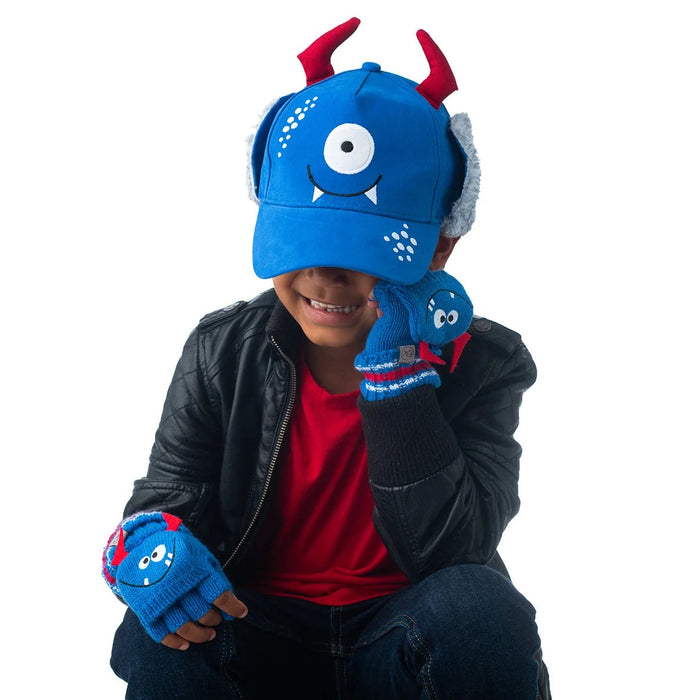 Flapjack Kids 3D Caps with Earflaps - Monster