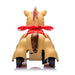 FR5922 horse ride-on toy shown from the back, featuring a realistic tail and mane on white background.