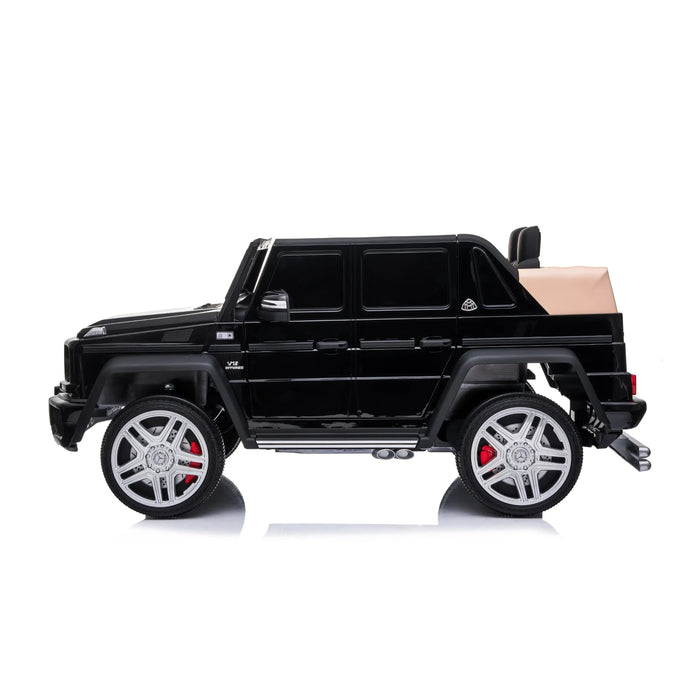FR8913 black ride-on toy car for kids shown in profile view against a white background.