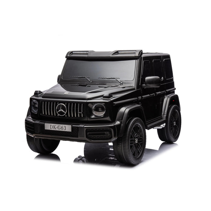 DK-G63 black ride-on toy car for kids shown on a white background.