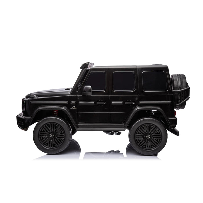 FR8990 black ride-on toy SUV for kids shown in side view on a white background.