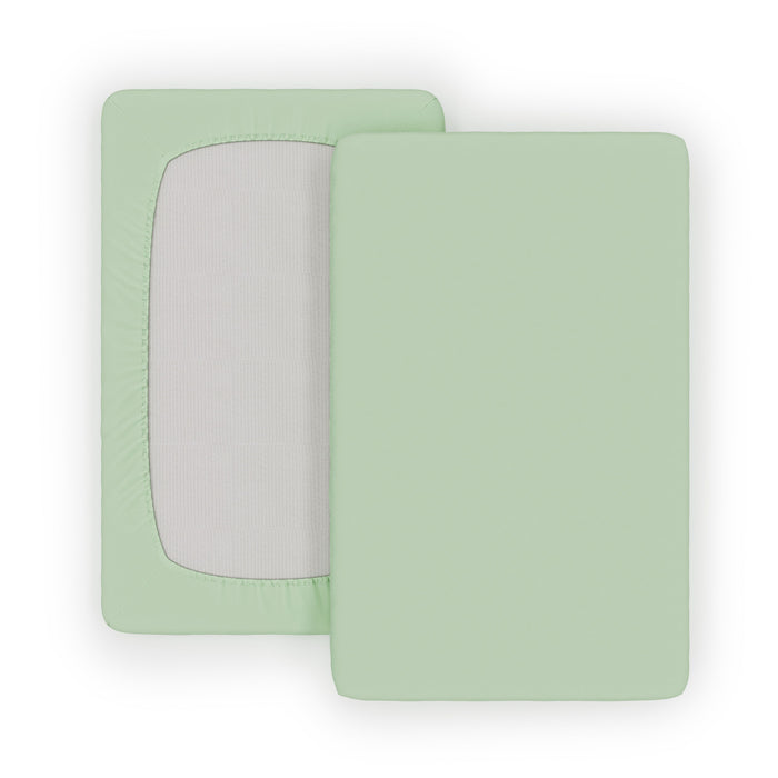 Foundations® SafeFit™ Elastic Fitted Crib Sheets – Compact Size (Up to 1.5") – White, 6 Pack