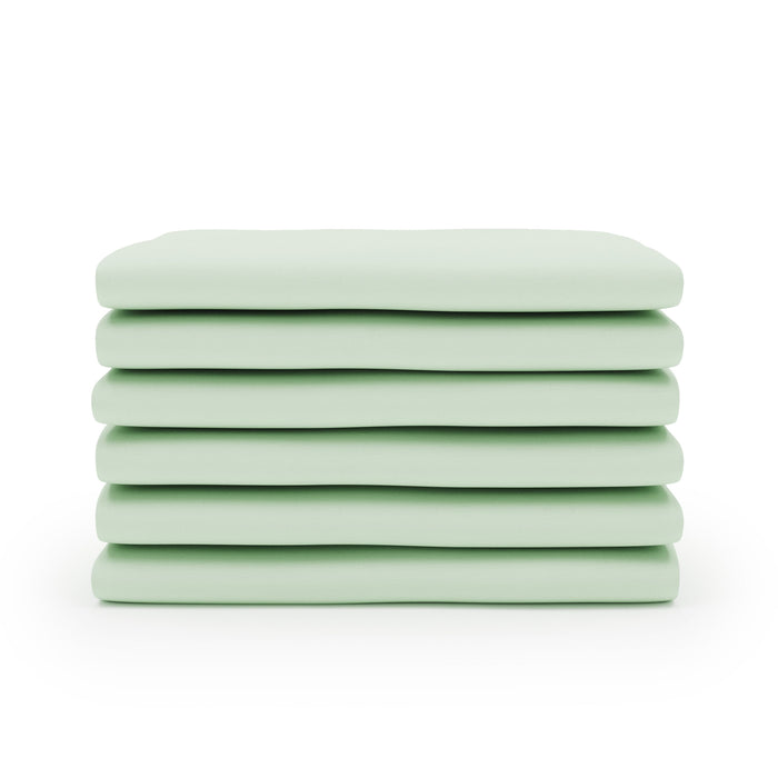 Foundations® SafeFit™ Elastic Fitted Crib Sheets – Compact Size (Up to 1.5") – White, 6 Pack