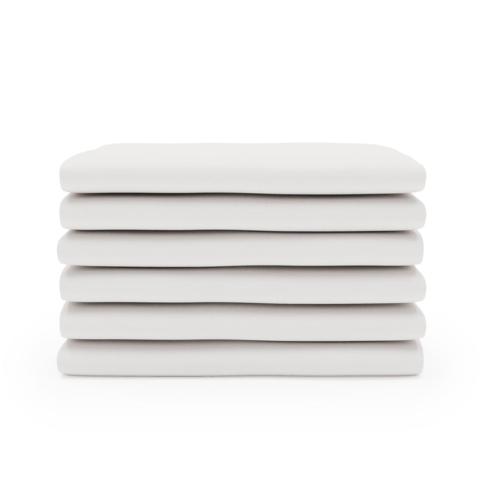 Foundations® SafeFit™ Elastic Fitted Crib Sheets – Compact Size (Up to 1.5") – White, 6 Pack